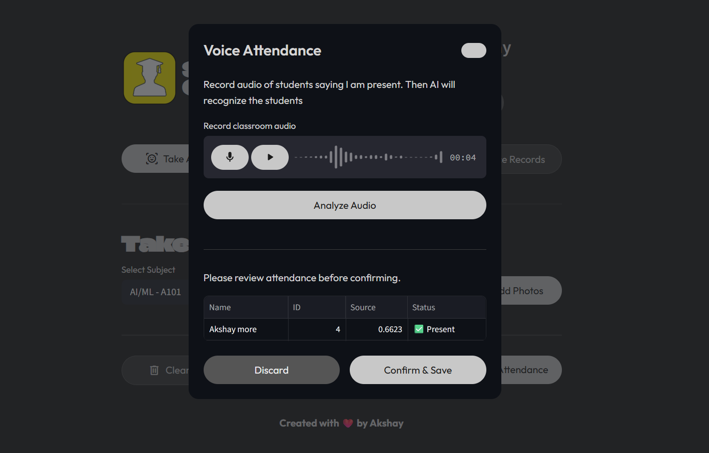 Voice Attendance